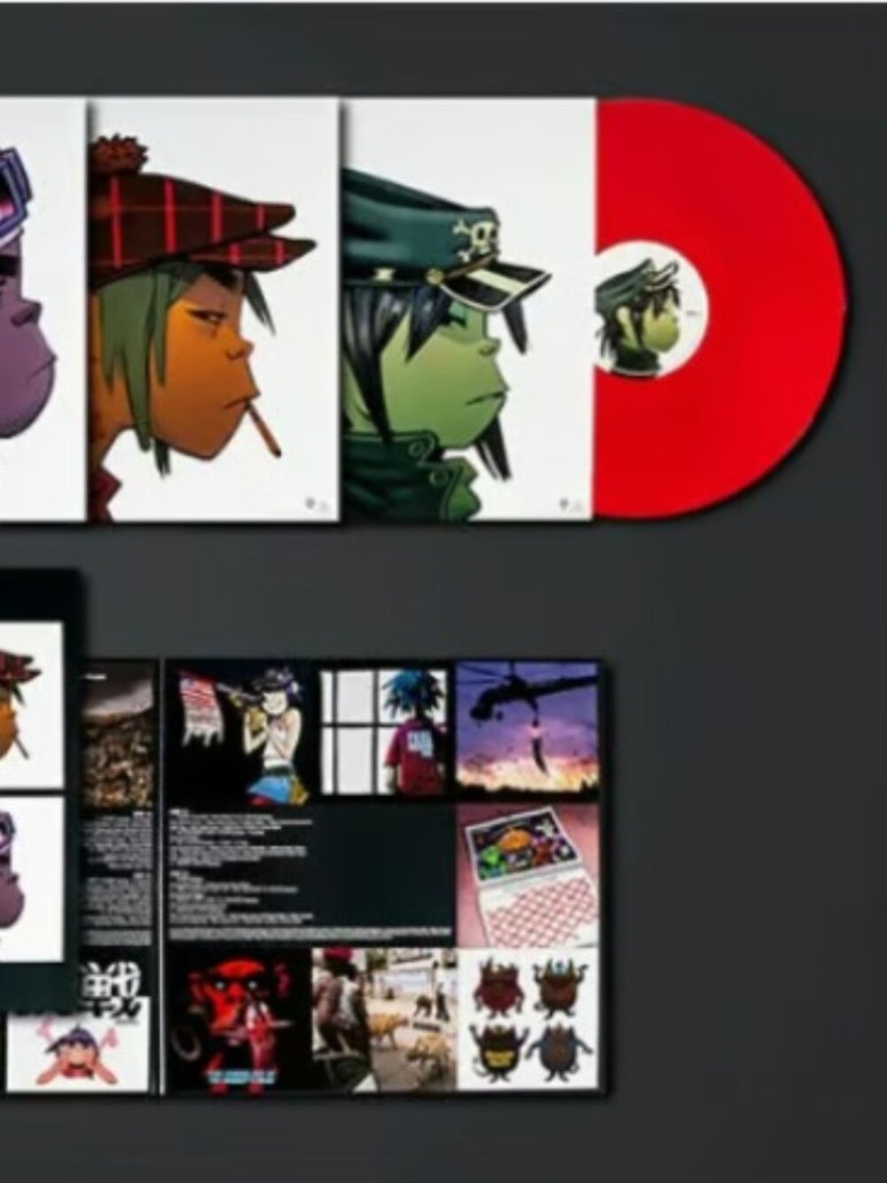 Gorillaz Demon Days 2-LP ~ Exclusive Colored Vinyl (Red) + Art Print ~ rand New!